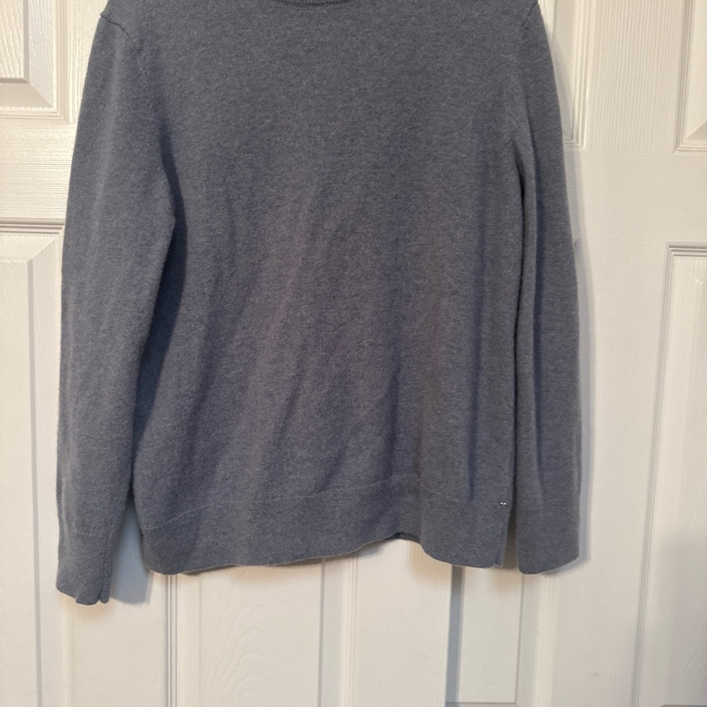 Lafayette 148 New York Heather Light  Blue Crewneck Sweater